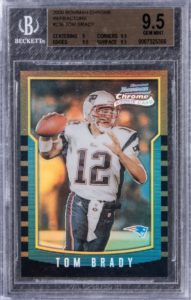 2000 Bowman Chrome Tom Brady Refractor Rookie Card #236