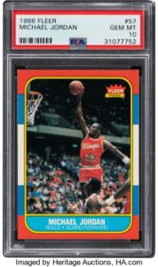 1986 Michael Jordan Fleer RC #57