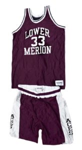 Kobe Bryants Game Used Lower Merion High School Road Maroon Uniform