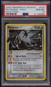 2005 Pokmon Ex Deoxys Gold Star Holo Rayquaza #107