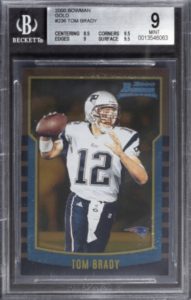 2000 Bowman Tom Brady Gold Rookie Card #236