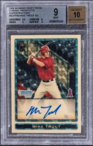 2009 Bowman Chrome Draft Prospects Mike Trout Superfractors Rookie Card #BDPP89