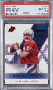 2000 SPx Spectrum Tom Brady Rookie Card #130